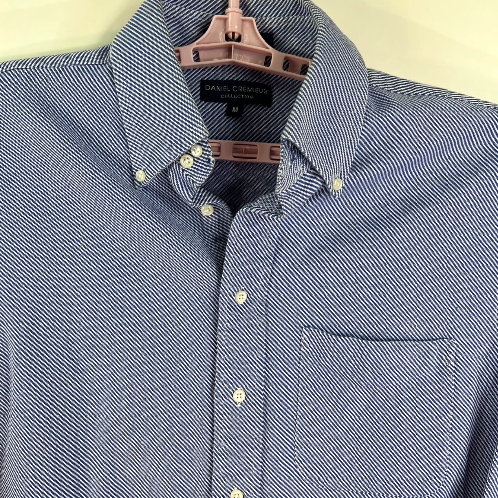 Cremieux VINTAGE Daniel Cremieux Hounds Tooth Heavy Weight Cotton Button-Down Shirt M Blue Adult Shirt Size US M / EU 48-50 / 2 - 3 Thumbnail