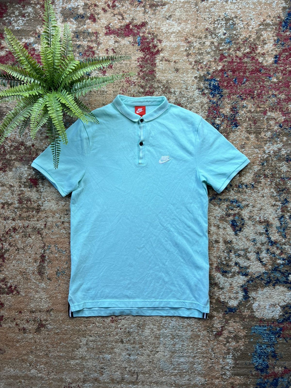 Nike × Vintage 90’s NIKE RETRO POLO T-SHIRT Y2K SWOOSH LOGO Size US M / EU 48-50 / 2 - 1 Thumbnail