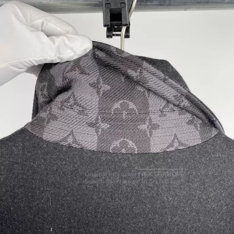 Louis Vuitton Louis Vuitton Black and grey wool-blend cotton lapel jacke Size US M / EU 48-50 / 2 - 4 Thumbnail