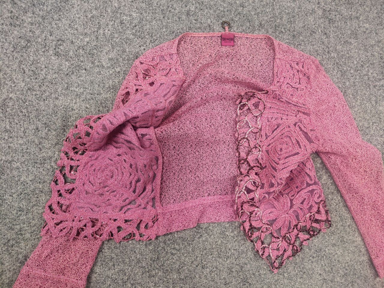 Vintage Save the Queen Pink Blazer jacket decorative lace elements Size S / US 4 / IT 40 - 6 Thumbnail