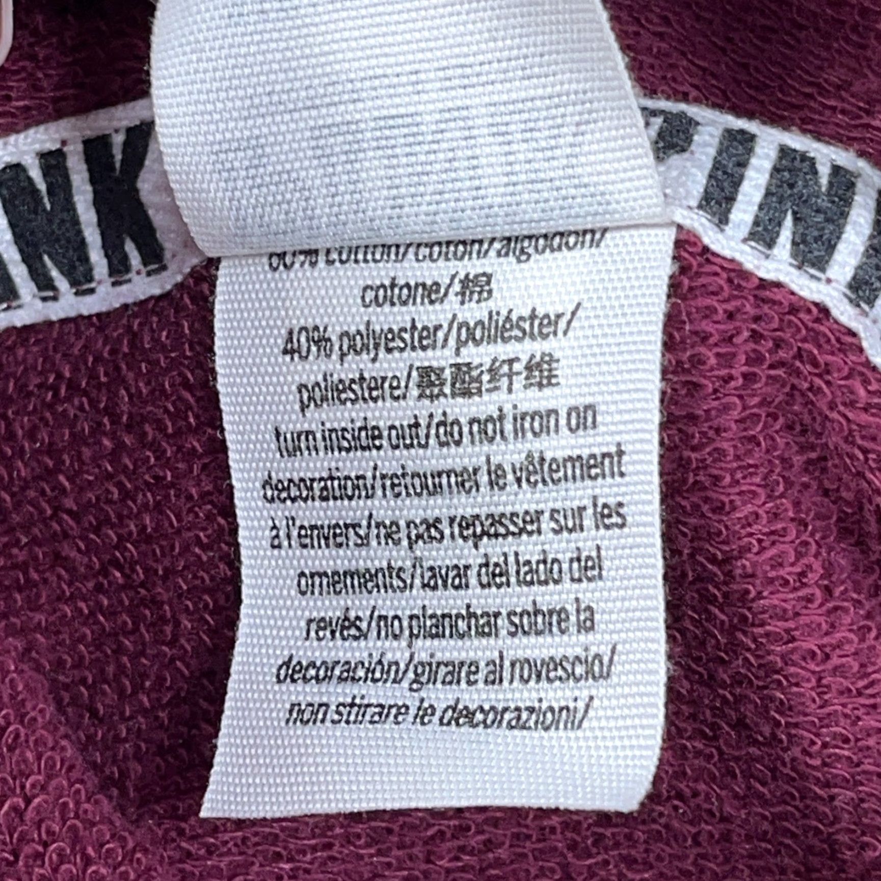 Victoria's Secret VINTAGE Victoria's Secret PINK Hoodie Women S Maroon London Sequin VTG Y2K Size S / US 4 / IT 40 - 7 Thumbnail