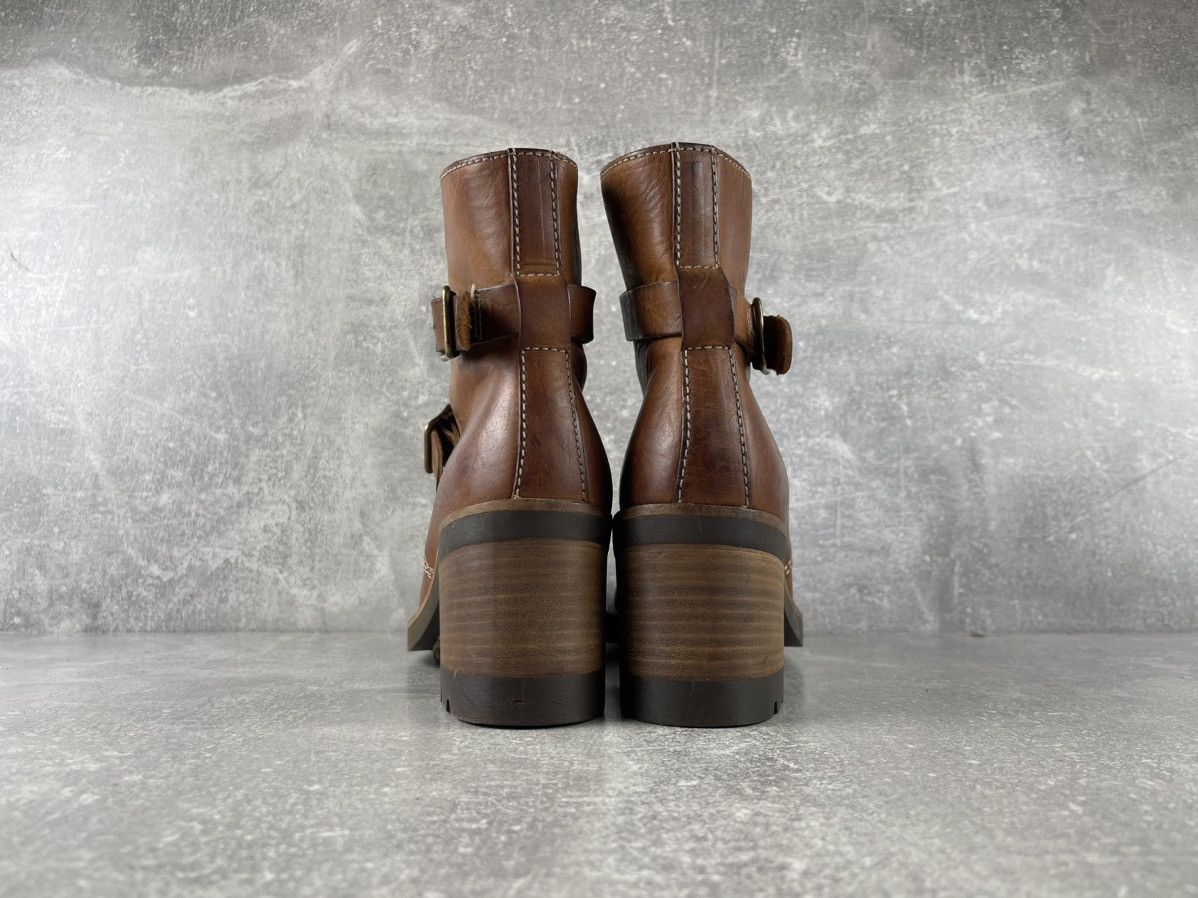 VIC MATI Vic Matié Avant Garde Leather Buckle Ankle Boots Brown Size US 8 / IT 38 - 6 Thumbnail