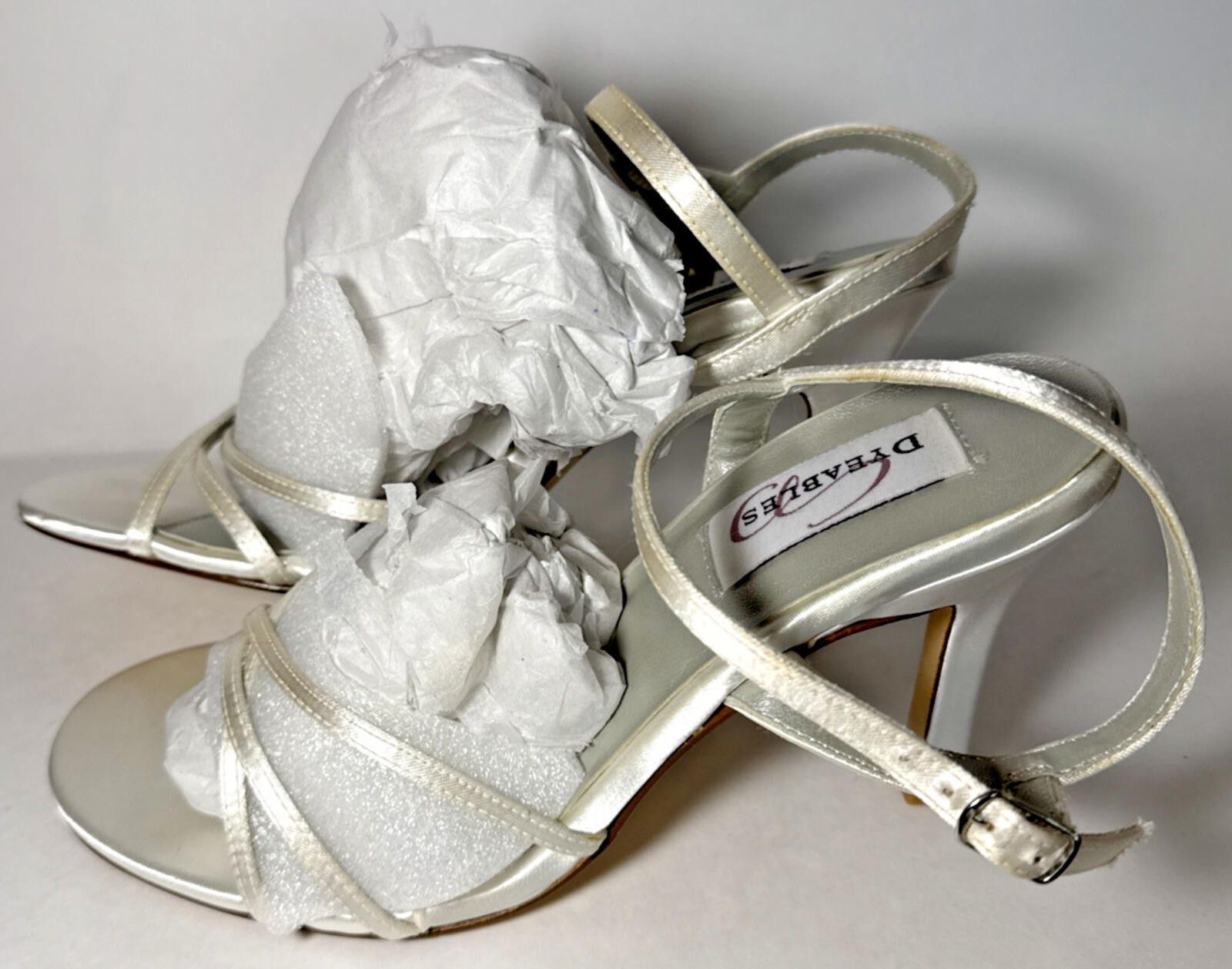 Other Dyeables Ankle Loop Satin Buckle Slingback Sandals Satin Size US 7.5 / IT 37.5 - 3 Thumbnail