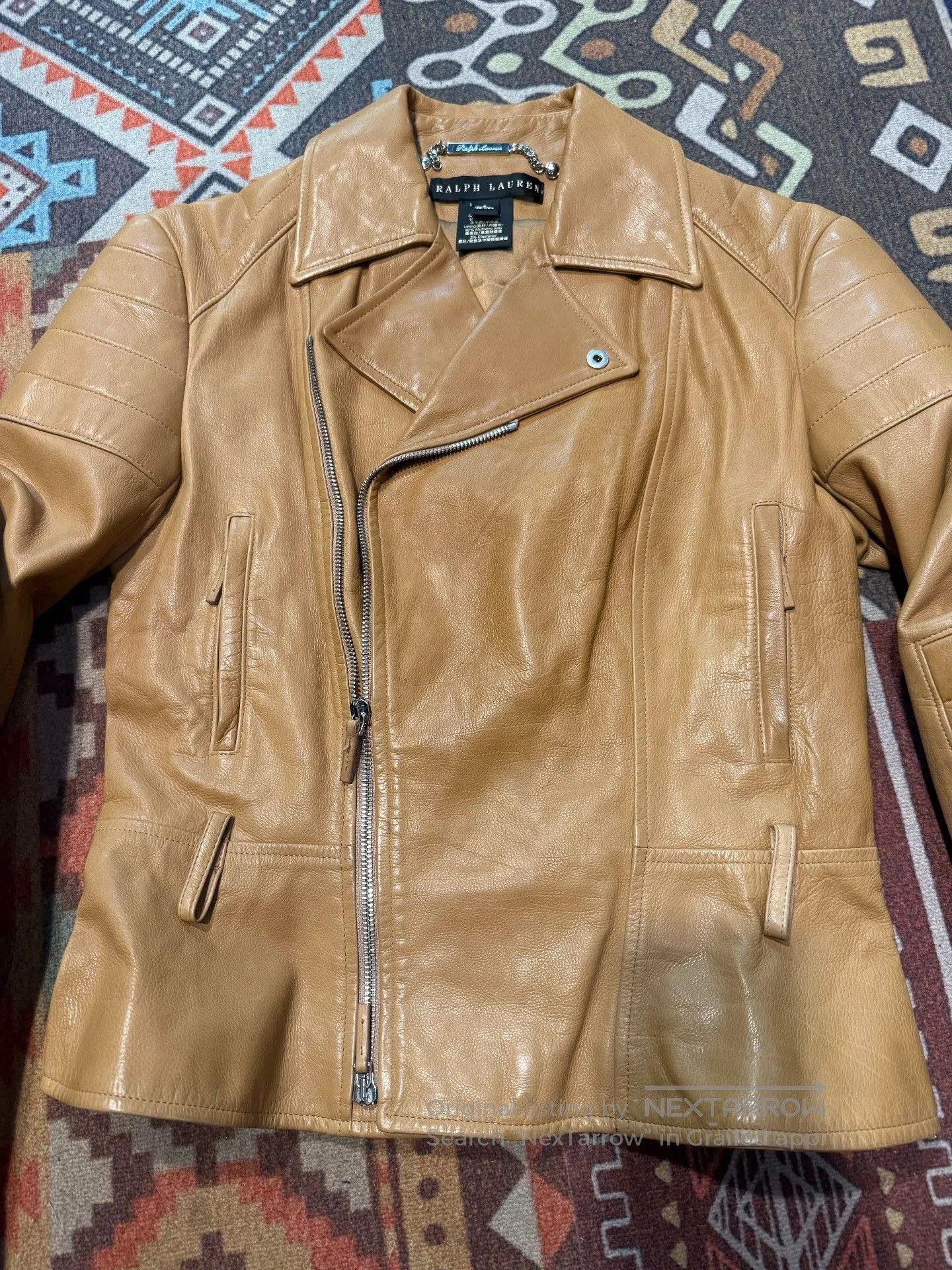Ralph Lauren Purple Label Ralph Lauren Women's Leather Jacket. Size M / US 6-8 / IT 42-44 - 2 Thumbnail
