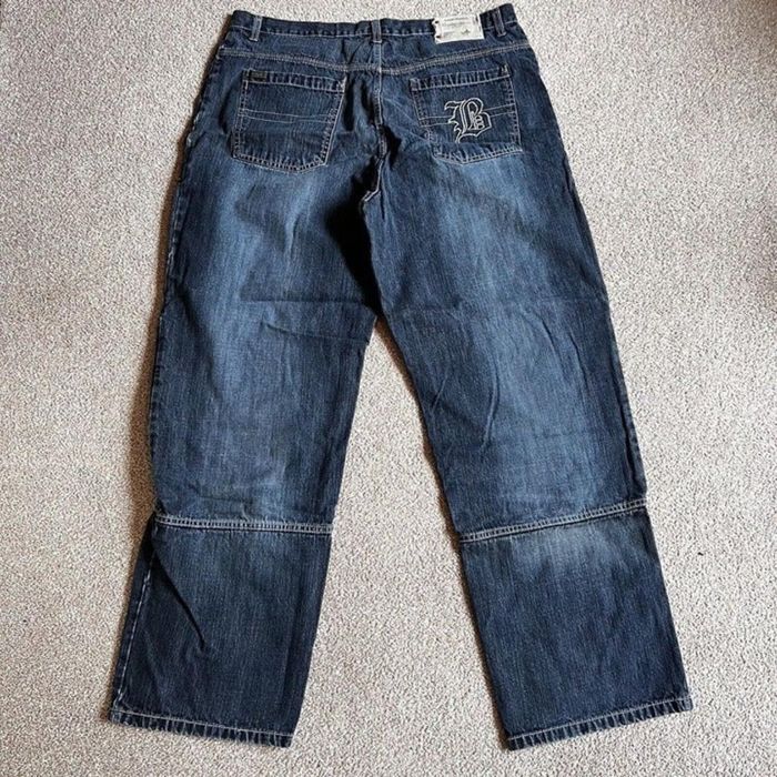Vintage Y2K Brooklyn Xpress Embroidered Denim Jeans Grailed