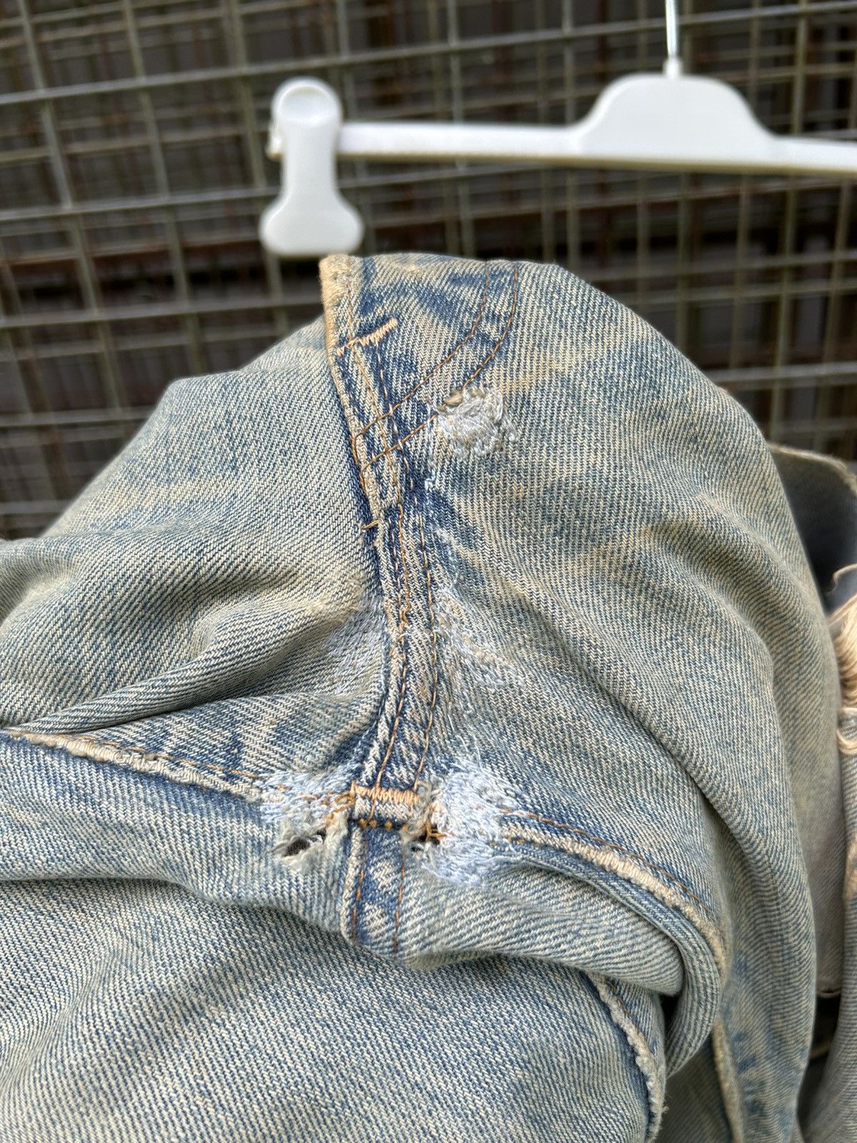 Levi's × Vintage 70's THRASHED Levi's 6 Reconstructed Repair Denim Size US 33 - 19 Thumbnail