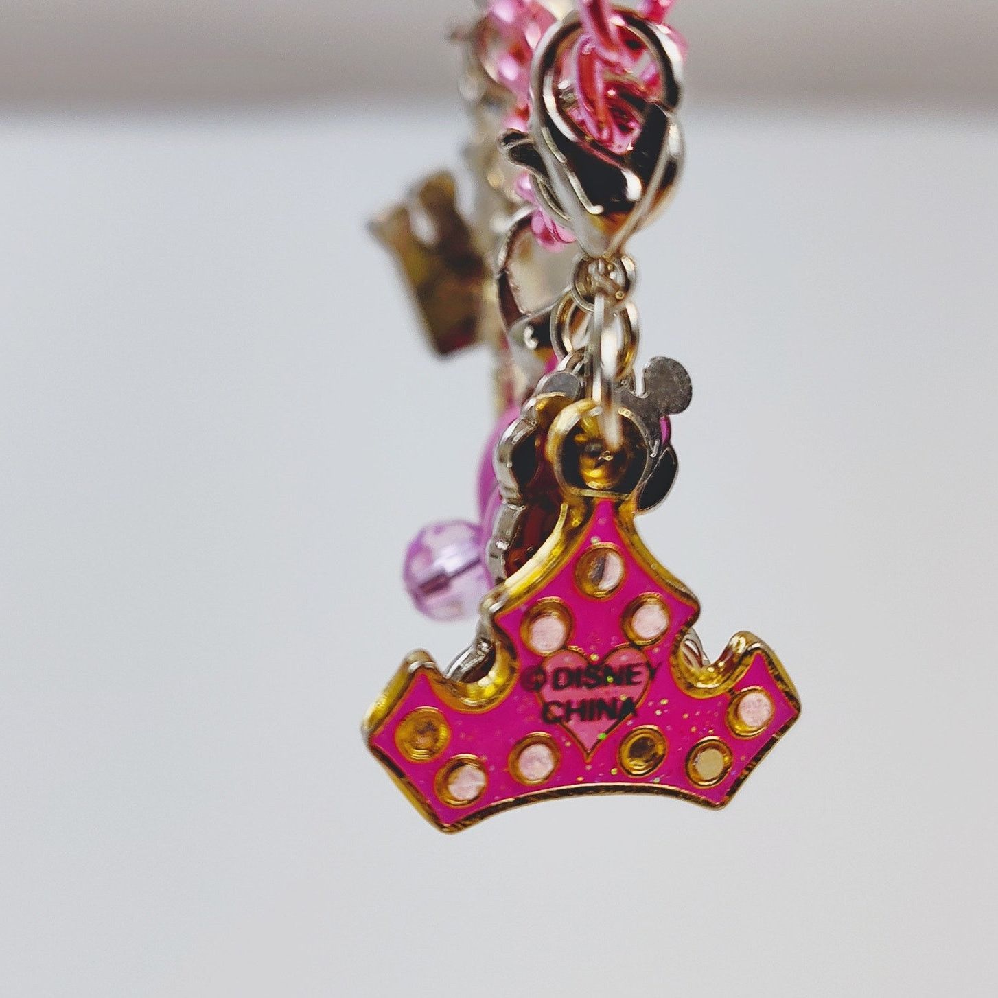 Disney Disney Minnie Mouse 5 Charm Pink Chain Bracelet Cute & Fun Size ONE SIZE - 8 Thumbnail