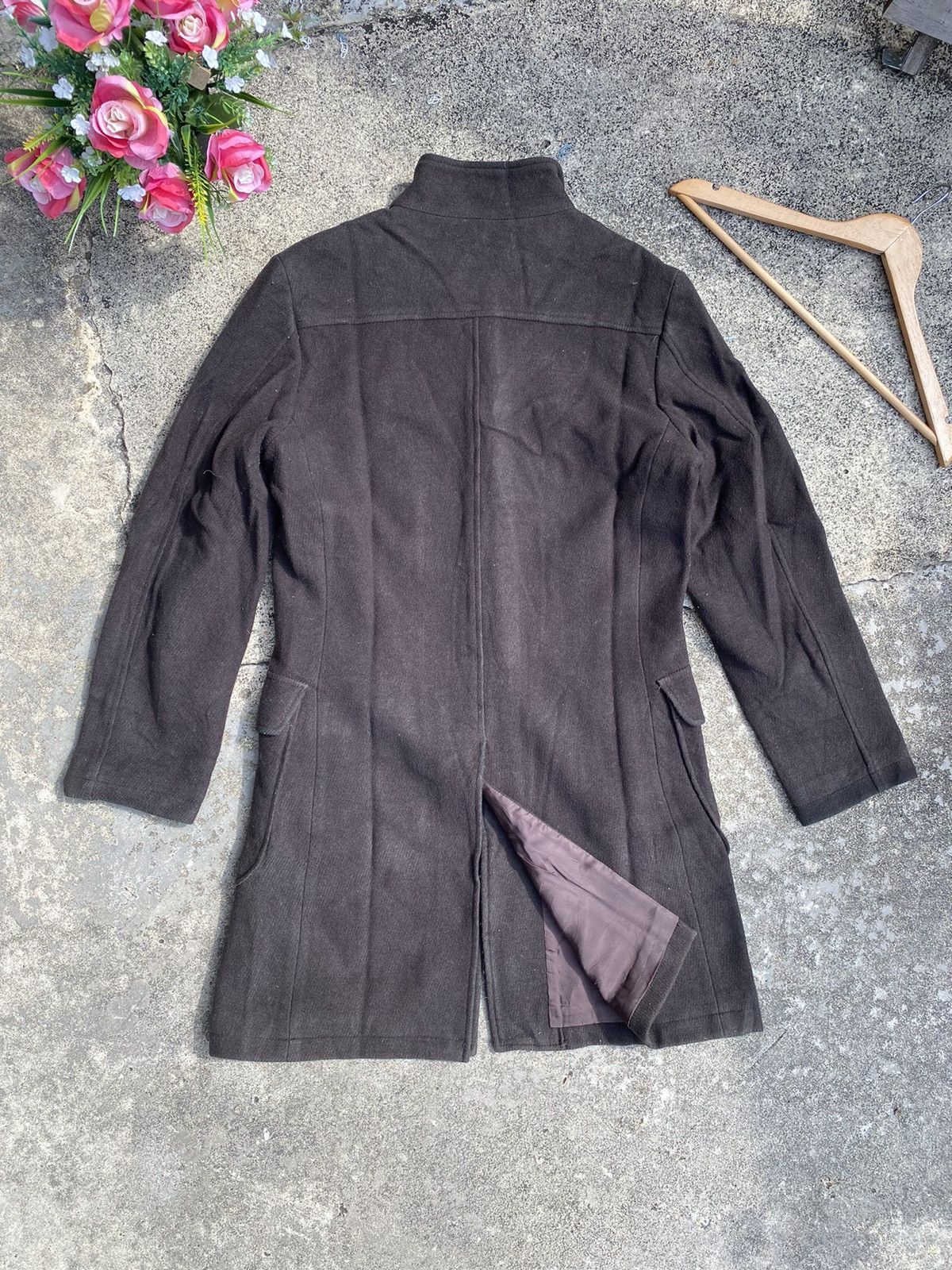 Japanese Brand × Vintage Vintage Ined Wool Coat Long Jacket Size ONE SIZE - 6 Thumbnail