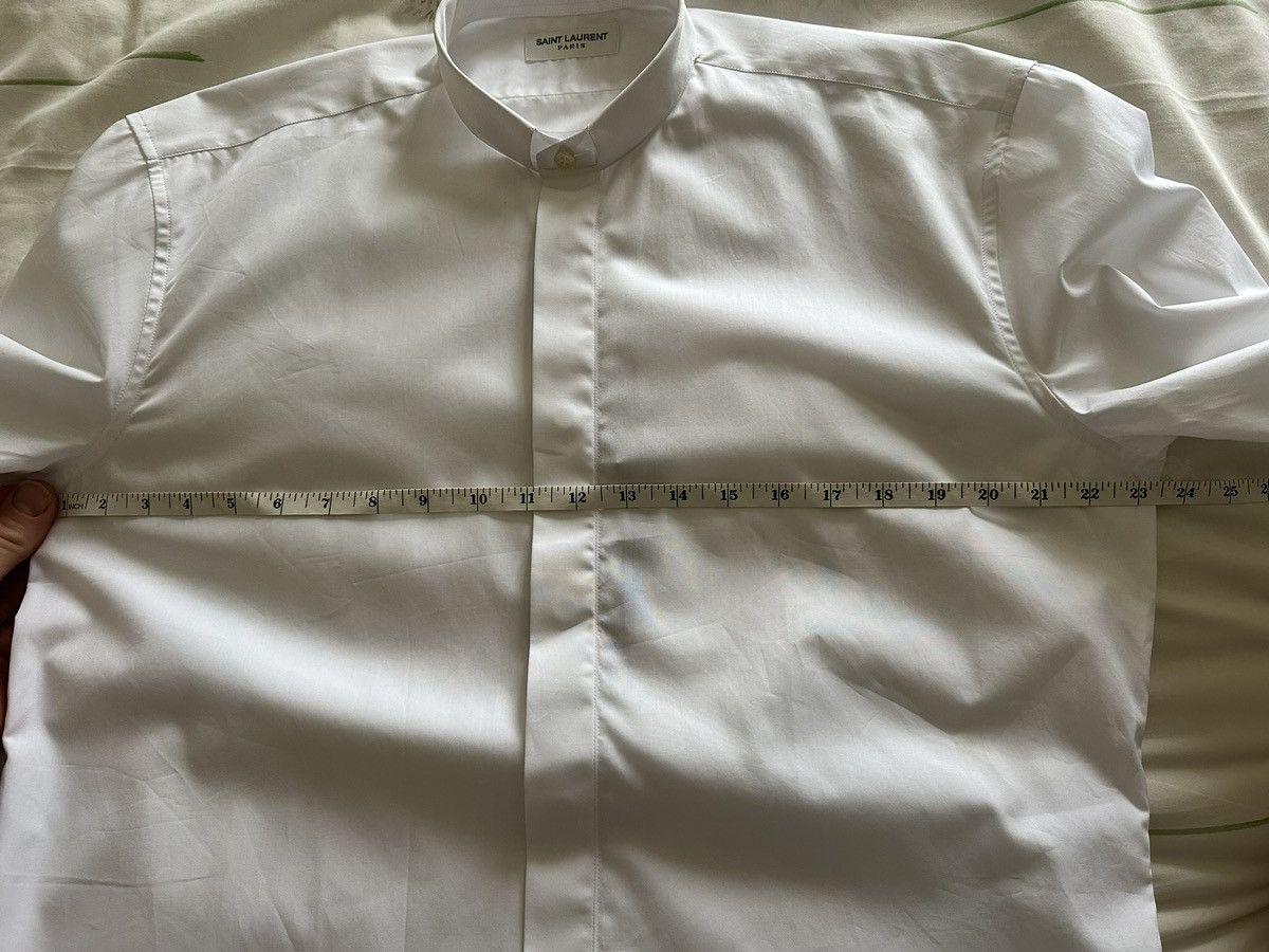 Saint Laurent Paris FW19 Saint Laurent fixed collar white shirt 40 Size 40R - 3 Thumbnail
