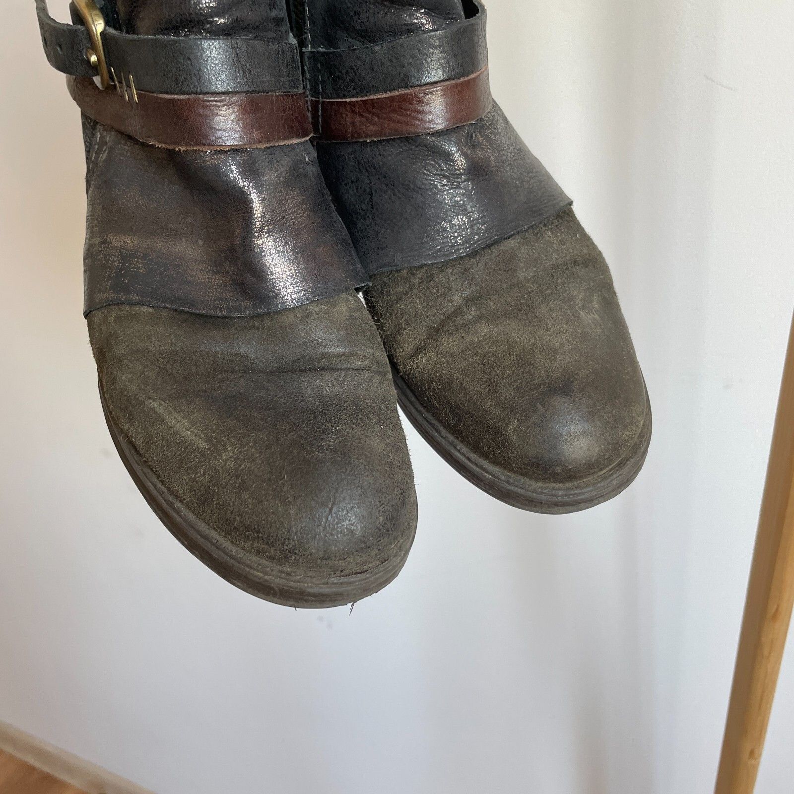 A.S.98 A.S. 98 Airsteps Womens Avant Garde Leather/Suede Boots Size US 8 / IT 38 - 9 Thumbnail