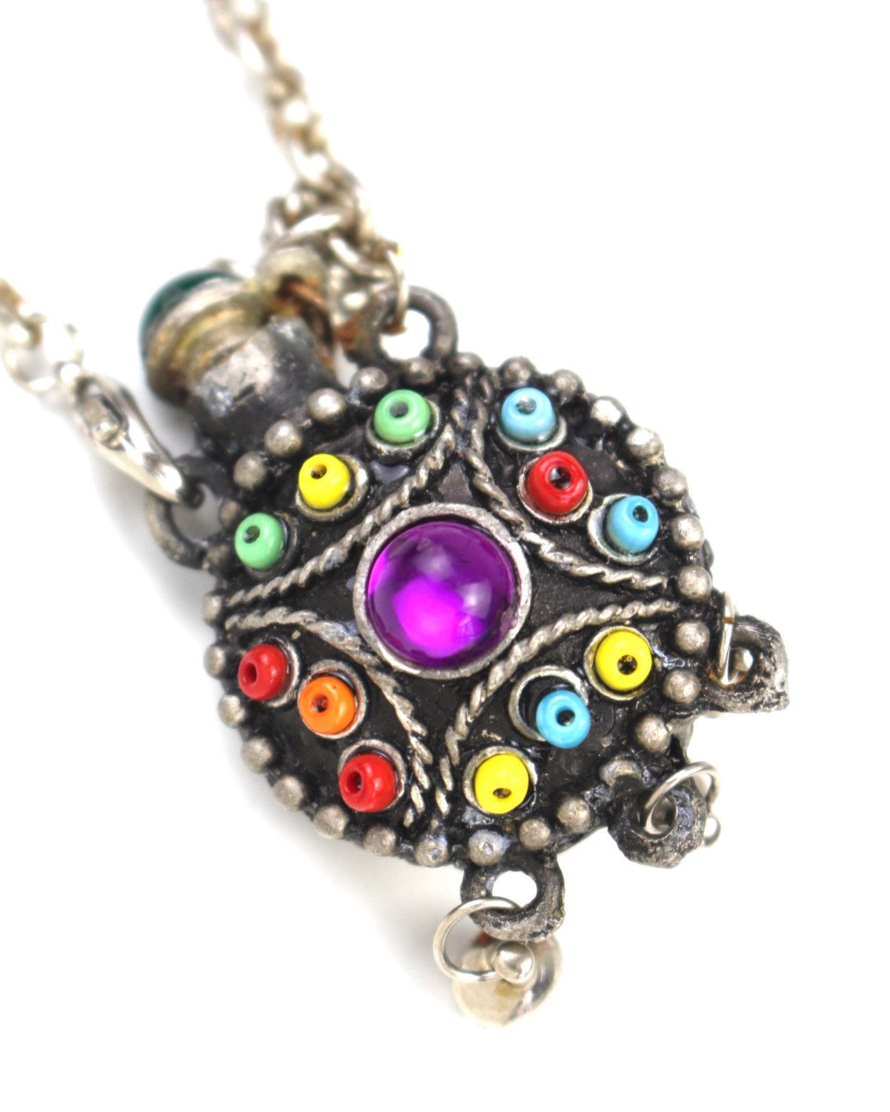Vintage 1970S BOHEMIAN PERFUME BOTTLE PENDANT NECKLACE Size ONE SIZE - 3 Thumbnail