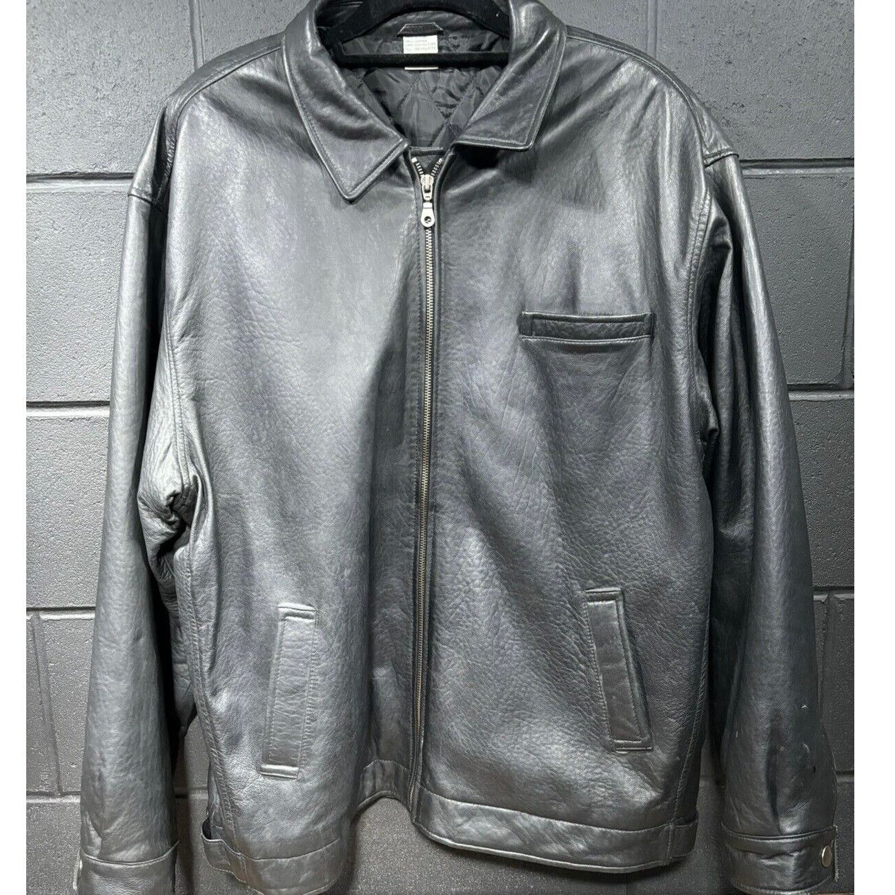 Other Men’s Genuine Leather Jacket Full Zip Black size Large Size US L / EU 52-54 / 3 - 1 Thumbnail