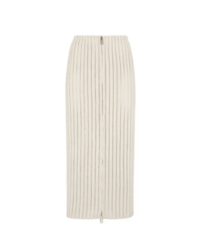 Fendi o1B3y1r0426 Midi Skirt in White Size 25" / US 0 / IT 36 - 1 Preview