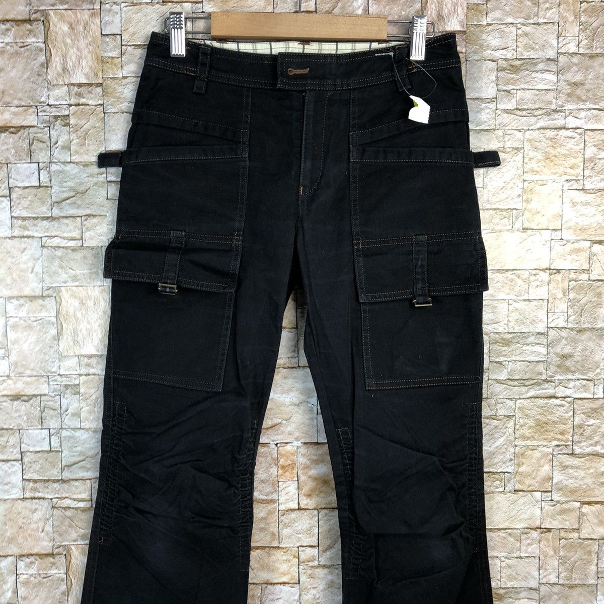 Japanese Brand Una Class Black Cargo Multipocket Pants #A729 Size 26" / US 2 / IT 38 - 5 Thumbnail