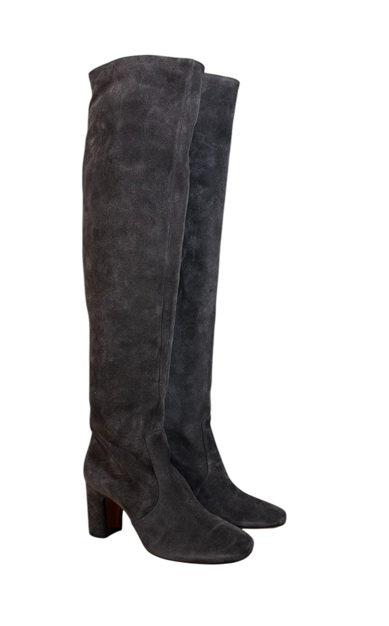 Brown boots suede