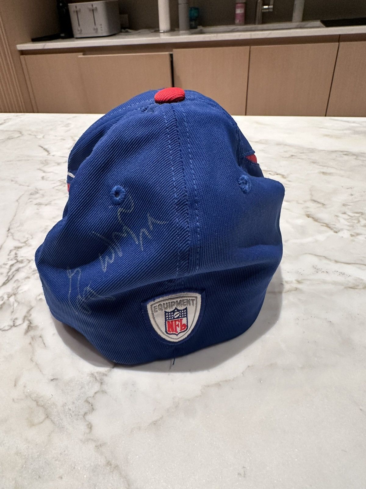 NFL NY Giants NFL Signed Hat Size ONE SIZE - 4 Thumbnail