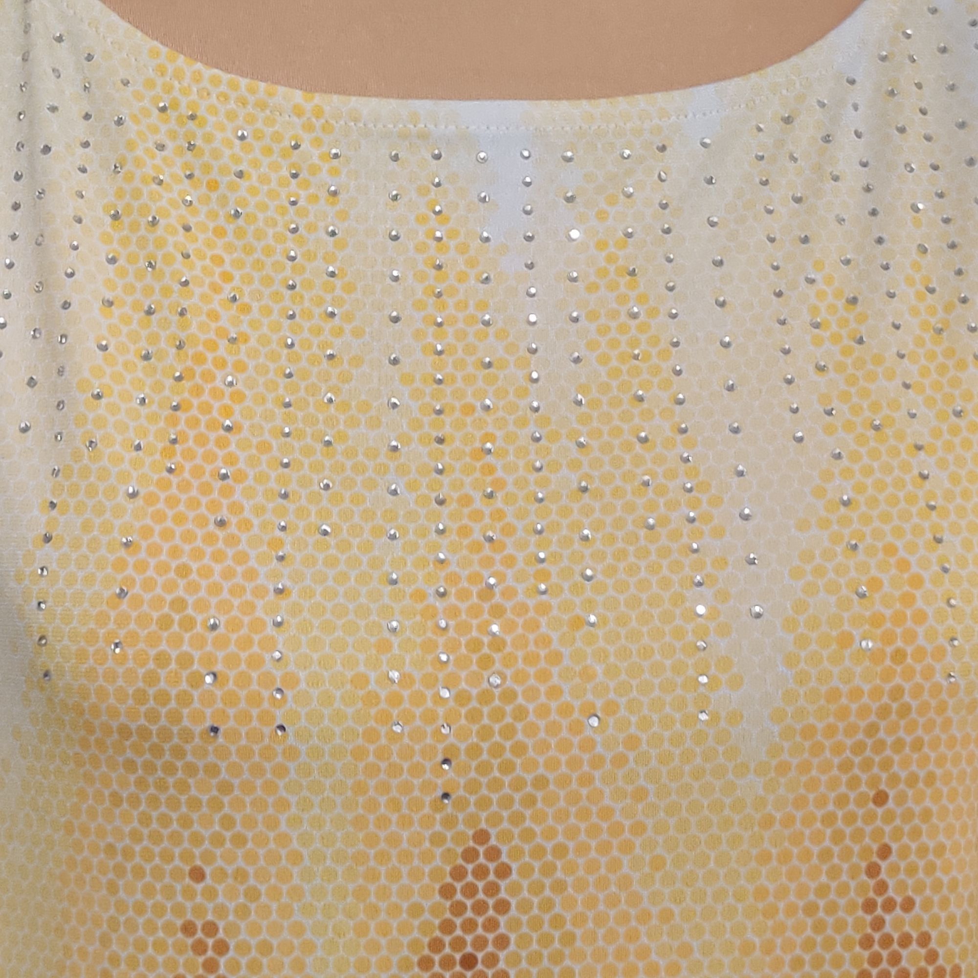 JM Collection JM Collection Womens Blouse Rhinestone Grommet Embellished G Size M / US 6-8 / IT 42-44 - 4 Thumbnail