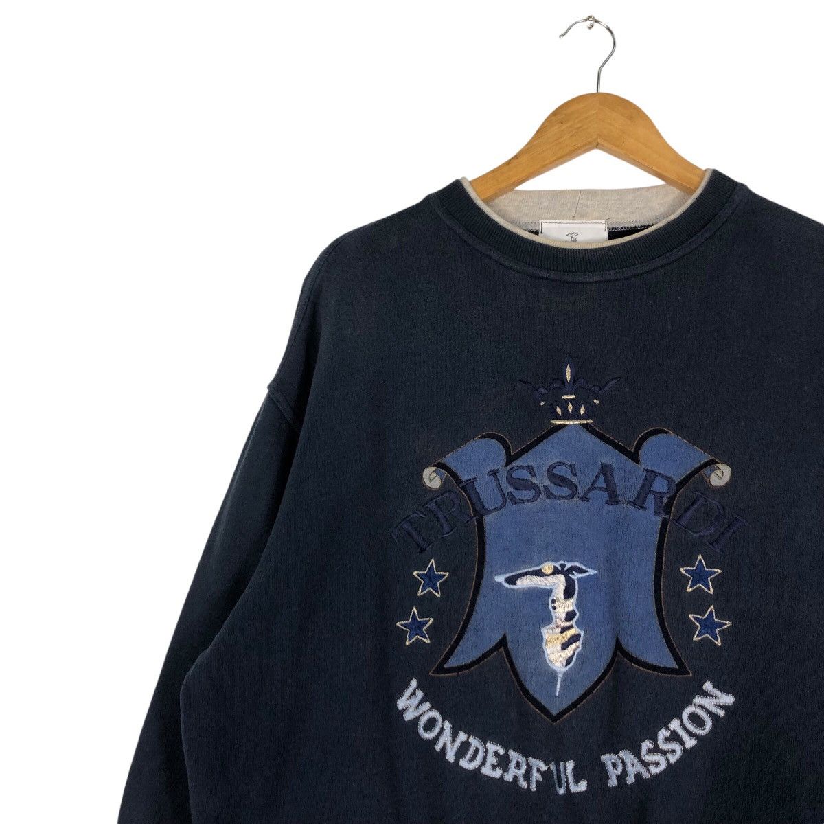 Japanese Brand × Trussardi × Vintage Vintage Trussardi Nice Design Sweatshirt Large Size US M / EU 48-50 / 2 - 6 Thumbnail