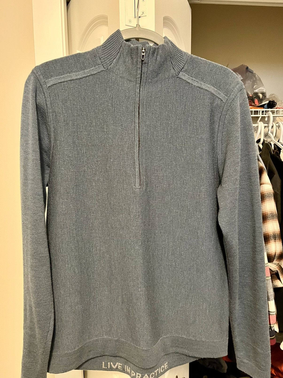Lululemon Navy Merino Wool Knit Sweater Size US M / EU 48-50 / 2 - 2 Thumbnail