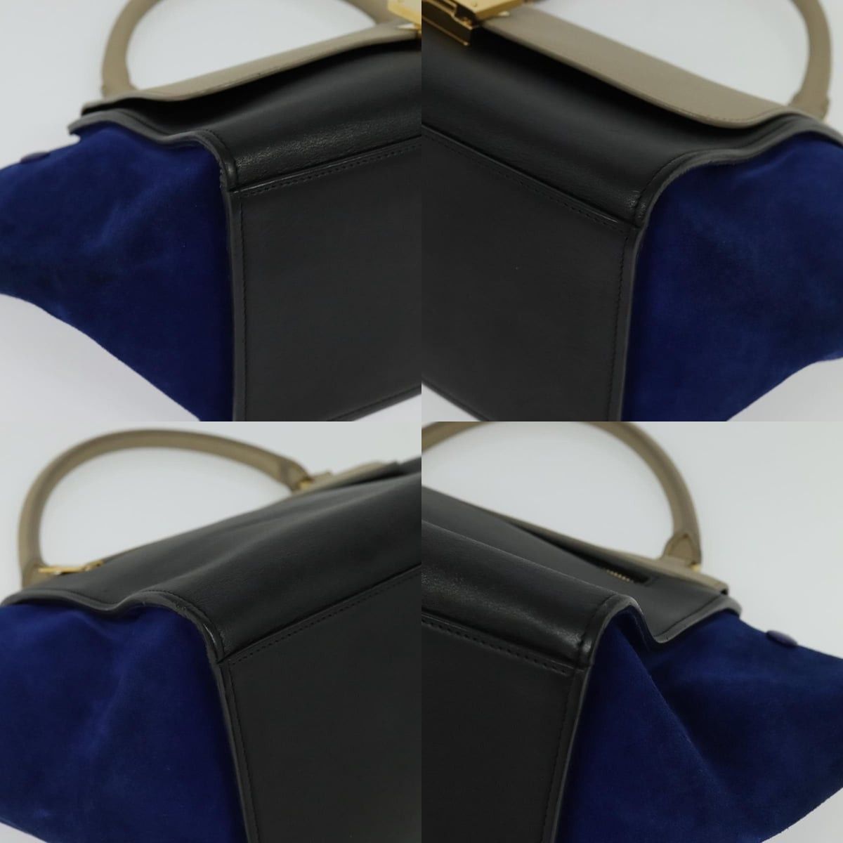 Celine CELINE Trapeze Hand Bag Leather Beige Gold Size ONE SIZE - 10 Thumbnail