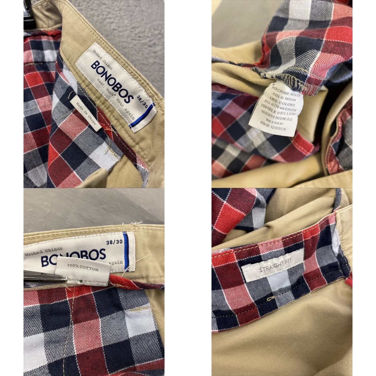 Bonobos Bonobos Chino Pants Men's 38x30 Slim Flat Front Khaki Tan /0878 Color Tan Size 38 Mens Slimming Casual Dressy Pants Size US 38 / EU 54 - 8 Thumbnail