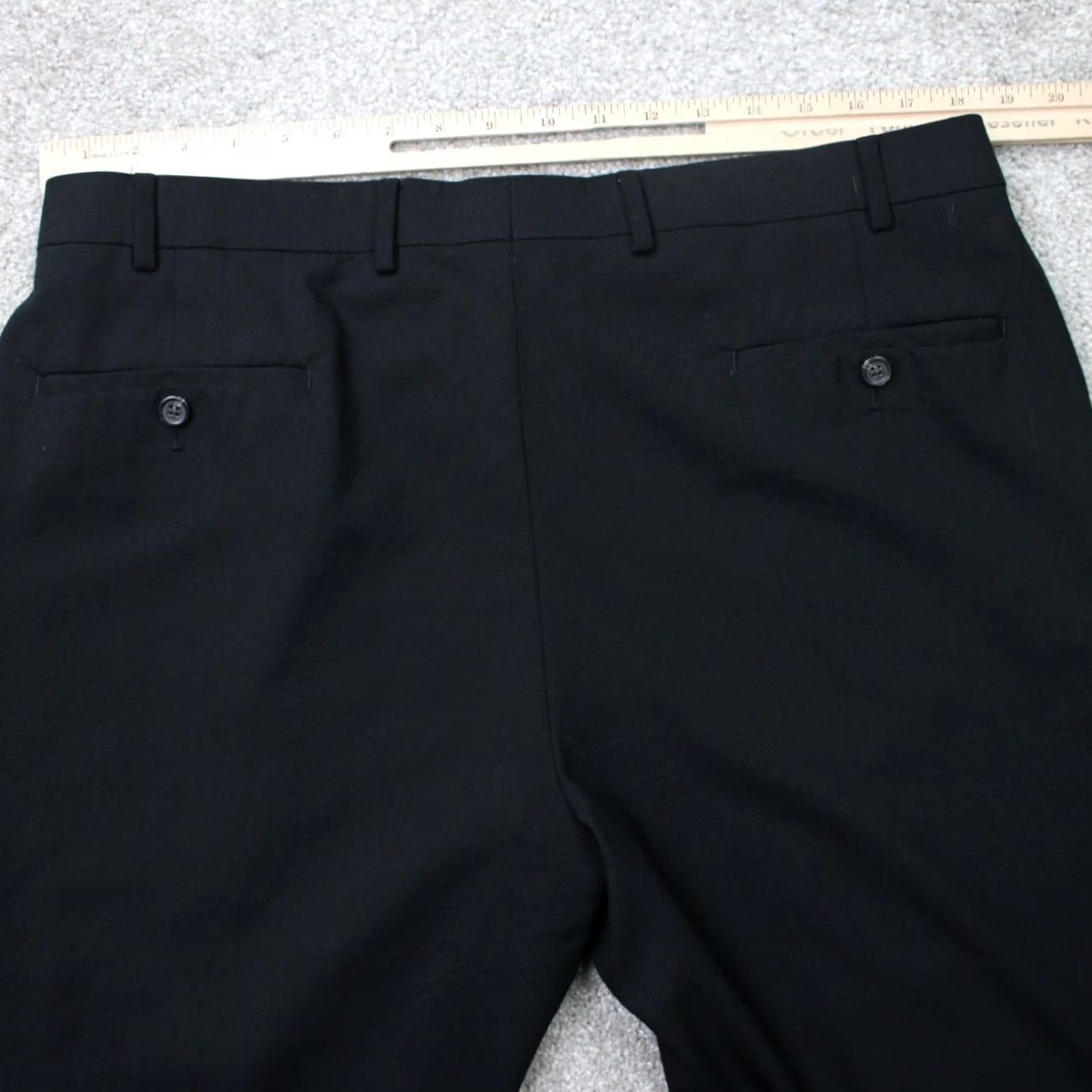 Ralph Lauren LAUREN Ralph Lauren Pants Men 38 x 30 Black Wool Pleated Cuffed Regular Fit Dress Pants Size US 38 / EU 54 - 7 Thumbnail