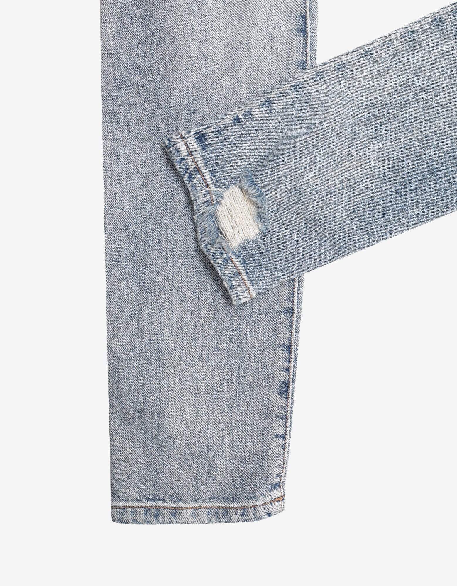 Balmain Balmain Light Blue Repaired Biker Jeans Size US 30 / EU 46 - 4 Thumbnail