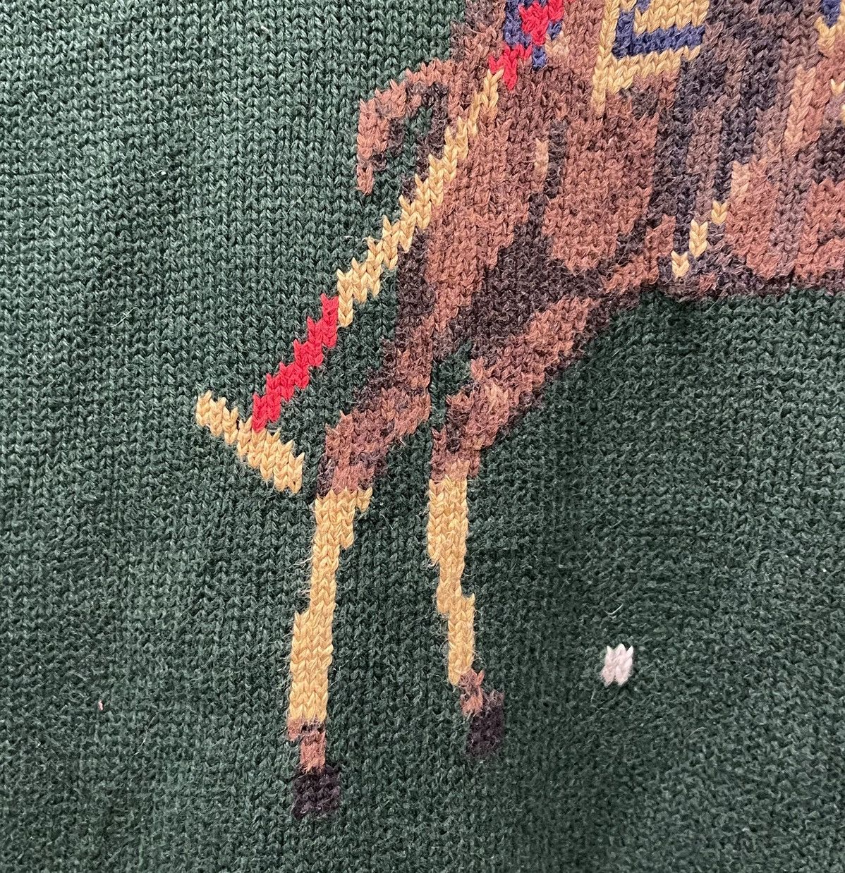 Ralph Lauren Polo Ralph Lauren Polo Player Intarsia Knit Sweater💥 Size US S / EU 44-46 / 1 - 11 Thumbnail