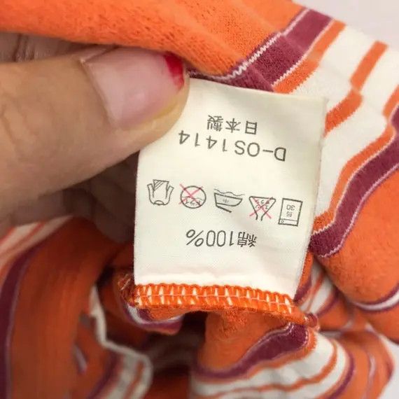 Hang Ten Vtg 80’ HANG TEN SURFING Striped Yellow Tag Orange Tee Shirt Size US M / EU 48-50 / 2 - 5 Thumbnail