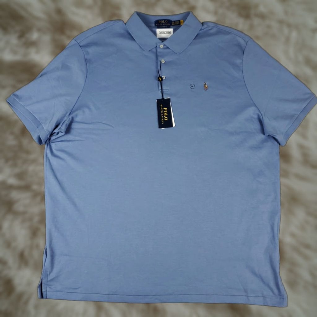 Ralph Lauren Polo Shirt Mens 2XL Blue Classic Fit Pony Casual Short Sleeve Shirt