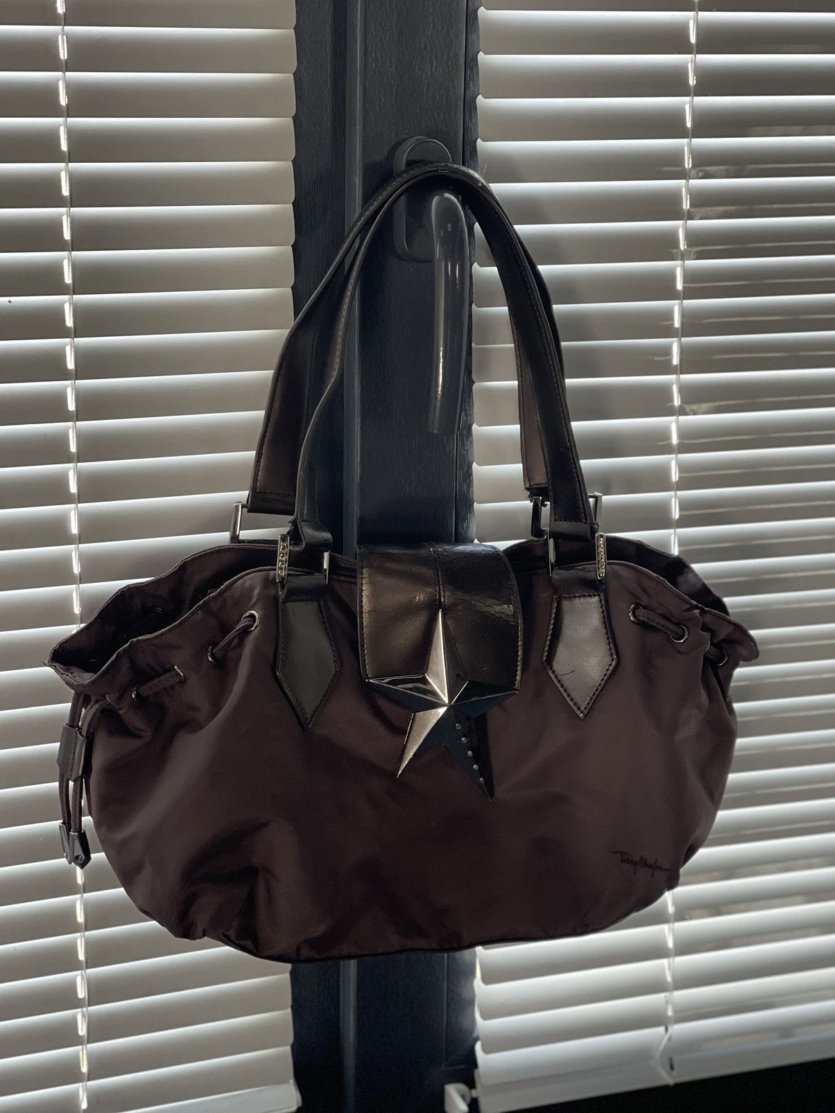 Designer × Thierry Mugler × Vintage Vintage Thierry Mugler brown star nylon bag Size ONE SIZE - 3 Thumbnail