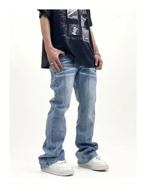 Designer × Japanese Brand × Vintage hiphop distressed faded flared jeans Size US 32 / EU 48 - 3 Thumbnail