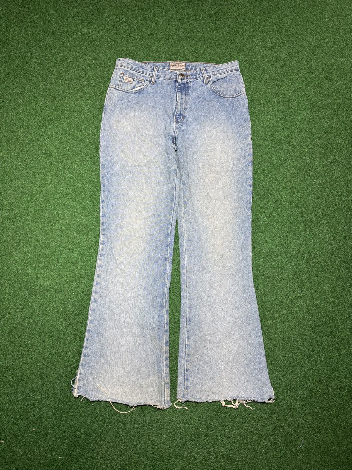 Sonoma Vtg 70s Sonoma Bootcut Flare 36x30 Distressed Jeans Size US 36 / EU 52 - 2 Thumbnail