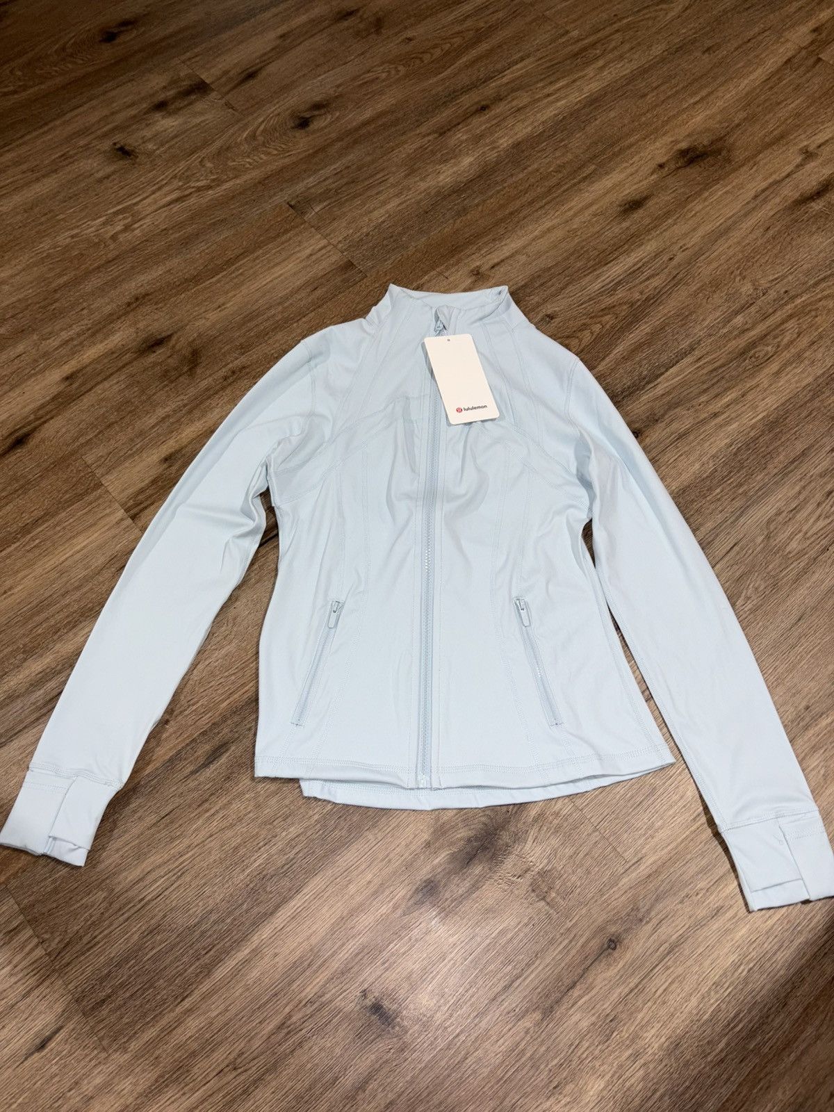 Lululemon Lululemon Light Blue Jacket and Biker Shorts Set Size L / US 10 / IT 46 - 3 Thumbnail