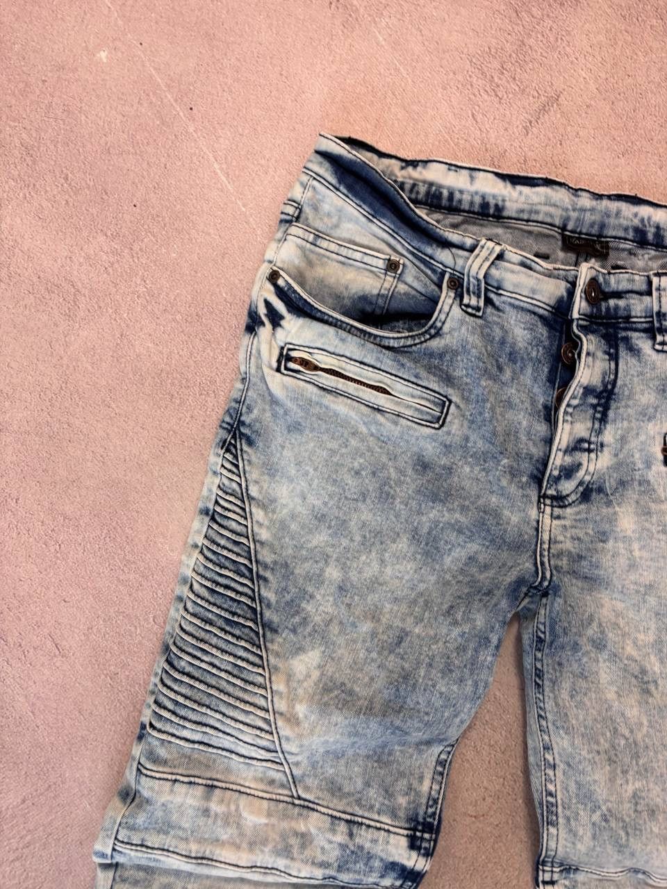 Vintage Japanese Moto Bike Balmain style distressed pants jeans Size US 32 / EU 48 - 6 Thumbnail