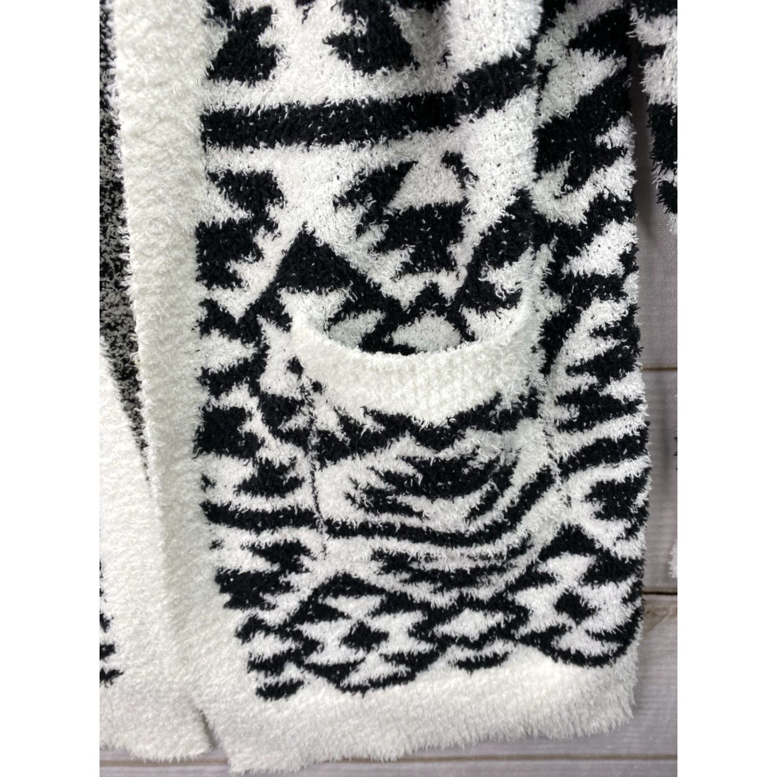Vintage VINTAGE? No — Time And Tru Open Front Cardigan Sweater Womens XL 16-18 Black White Pockets Size XL / US 12-14 / IT 48-50 - 3 Thumbnail