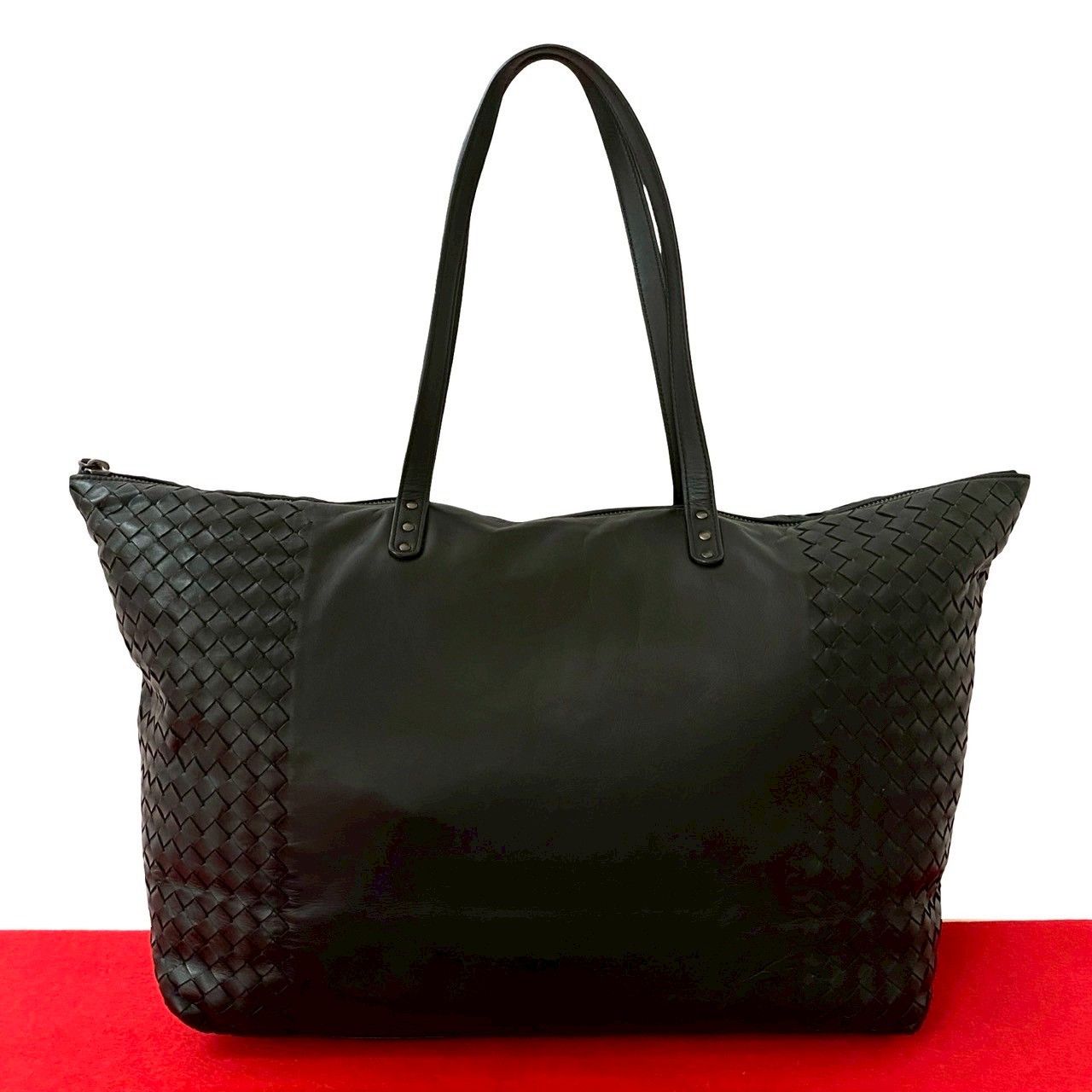 Bottega Veneta Bottega Veneta Intrecciato Leather Tote Bag Leather Tote Bag in Black, Women's