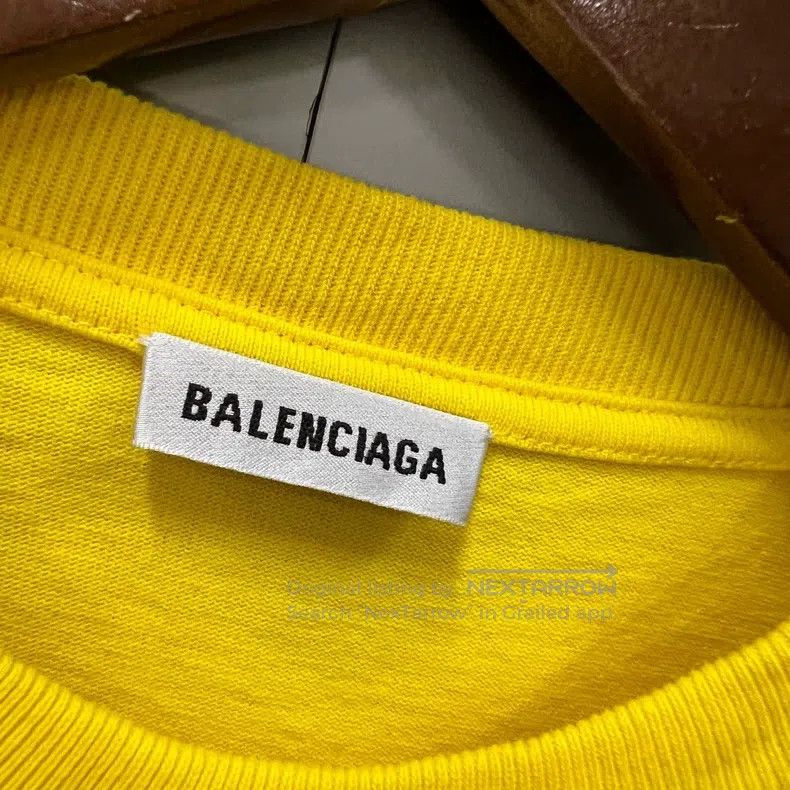 Balenciaga Balenciaga Yellow patterned print logo short-sleeve Size US M / EU 48-50 / 2 - 2 Thumbnail