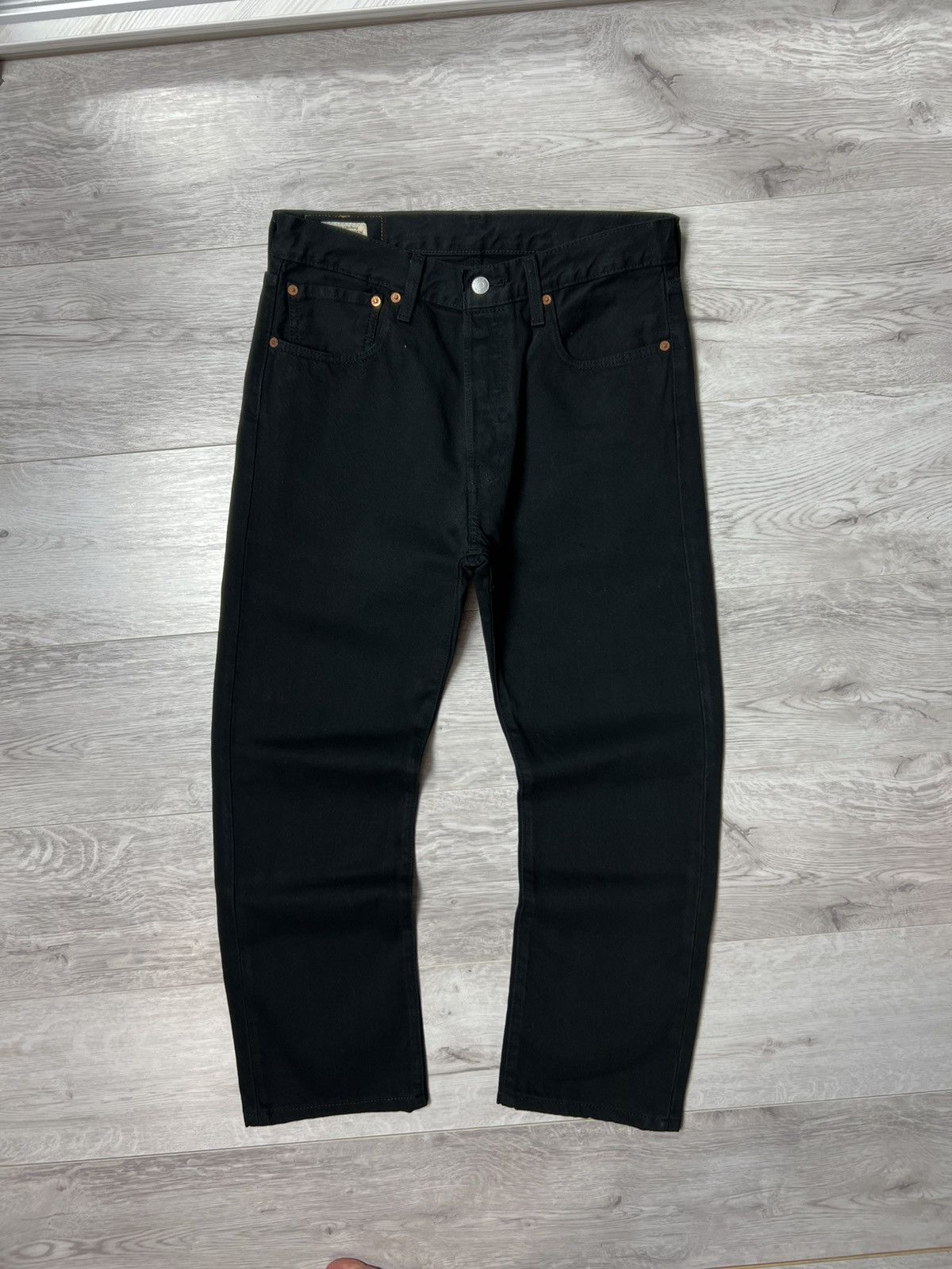 Levi's Levis Premium 501 Big E Black Denim Pants Men’s Jeans Size US 31 - 6 Thumbnail