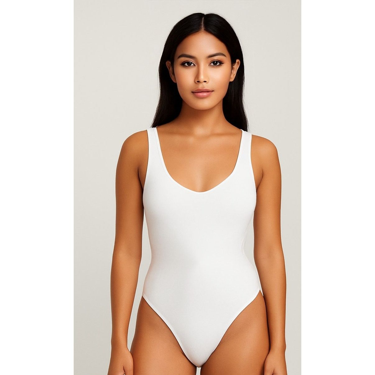 Other Wilfred Free White UNeck Bodysuit XS Minimalist Thin Stretch Size XS / US 0-2 / IT 36-38 - 3 Thumbnail