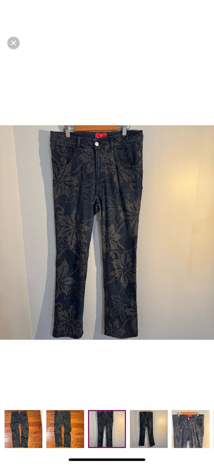 Japanese Brand × Vintage +8 Securacid Japanese Embroidered Flowers Jean, JP LL, US S Size US 30 / EU 46 - 3 Thumbnail