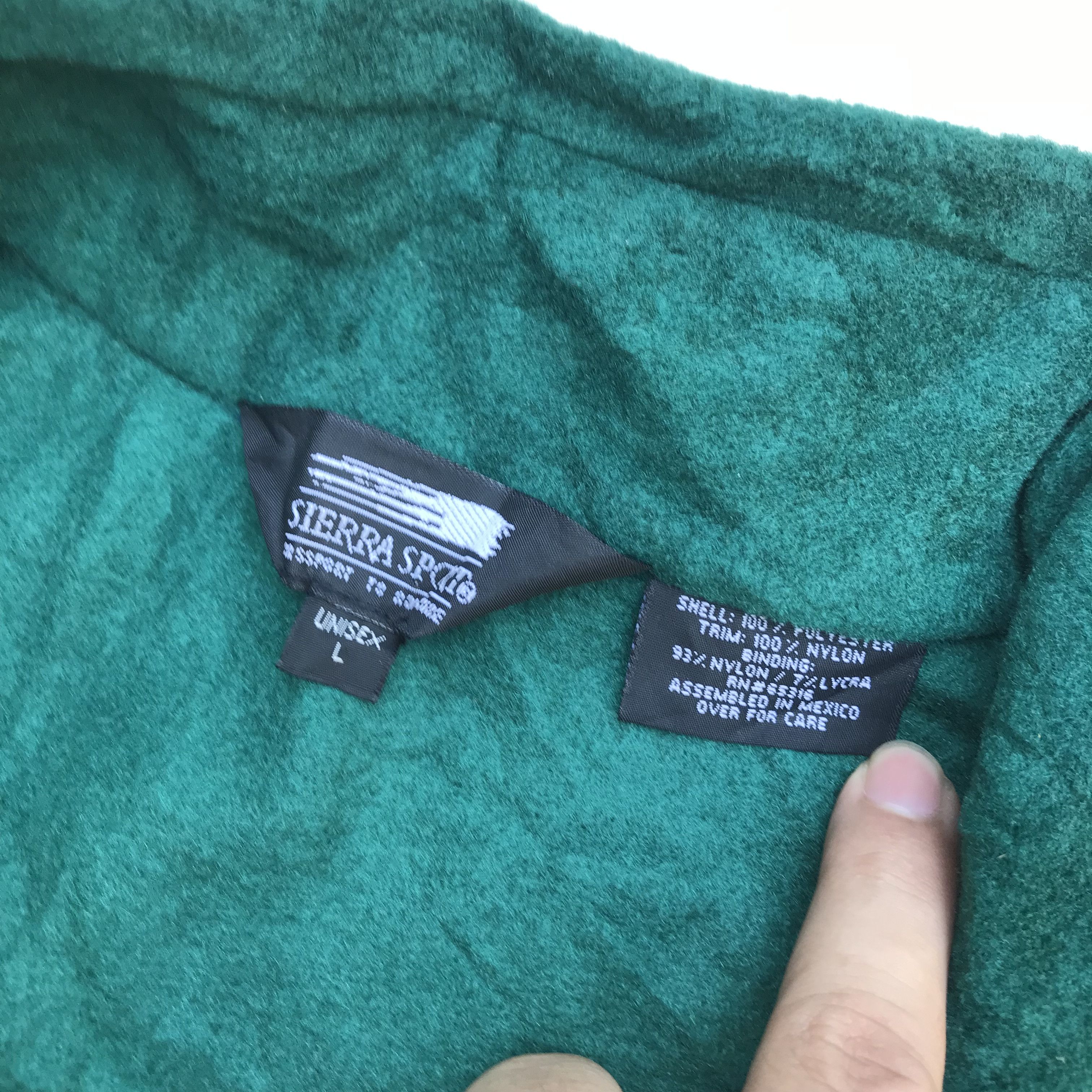 Sierra Vintage Sierra Sport Design Green Polar Fleece retro jacket Size US L / EU 52-54 / 3 - 4 Thumbnail