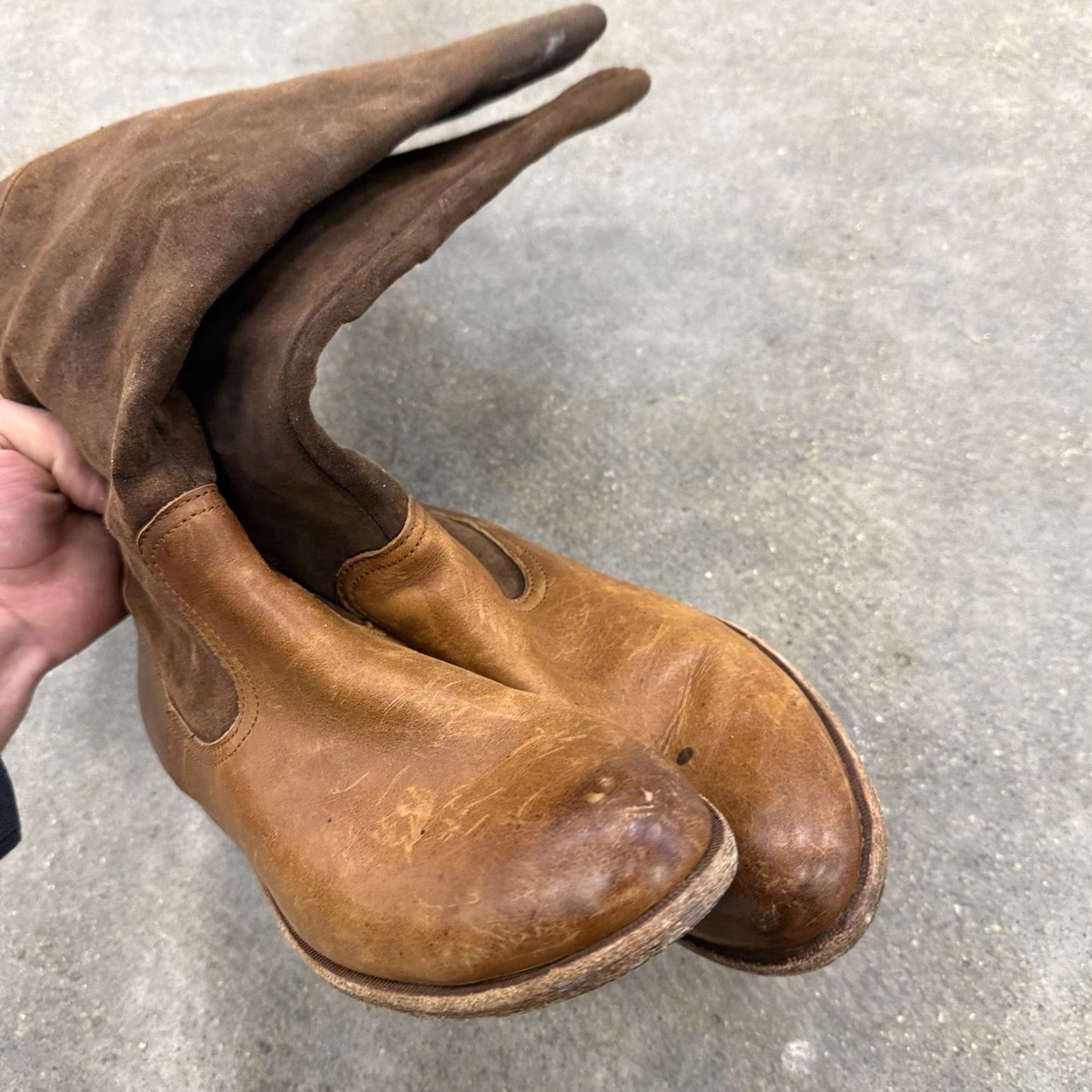 Vintage VINTAGE Kork-Ease Rue Riding Boots Tall Leather Suede Light Brown 8.5 M Womens Boots Size US 9 / IT 39 - 5 Thumbnail