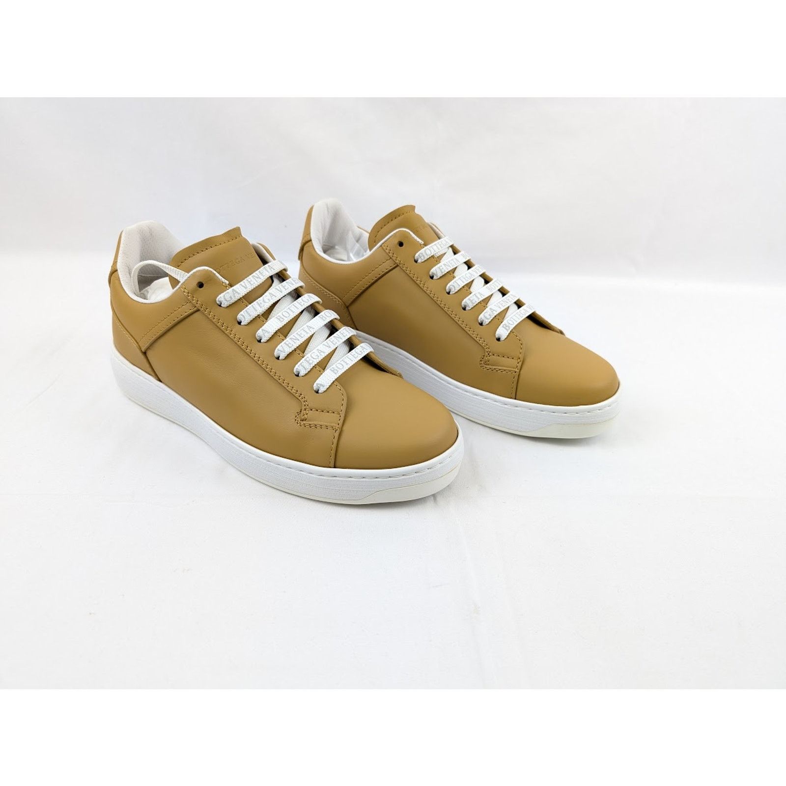 Bottega Veneta o1rshd1 Bolt Calf Sneaker Pelle S.GOMM in Butterscotch Size US 7.5 / EU 40-41 - 14 Thumbnail