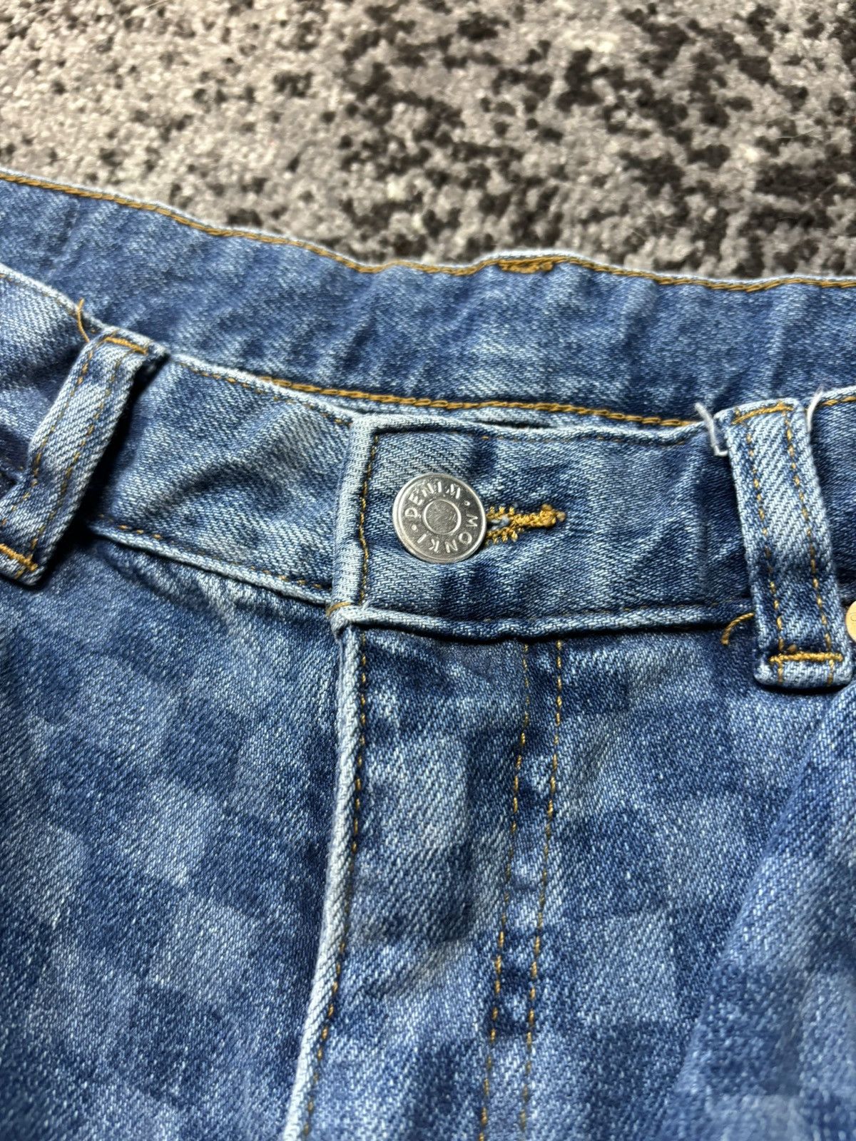 Japanese Brand × Vintage Vintage Monki Monogram print pants Size 34" / US 12 / IT 48 - 3 Thumbnail