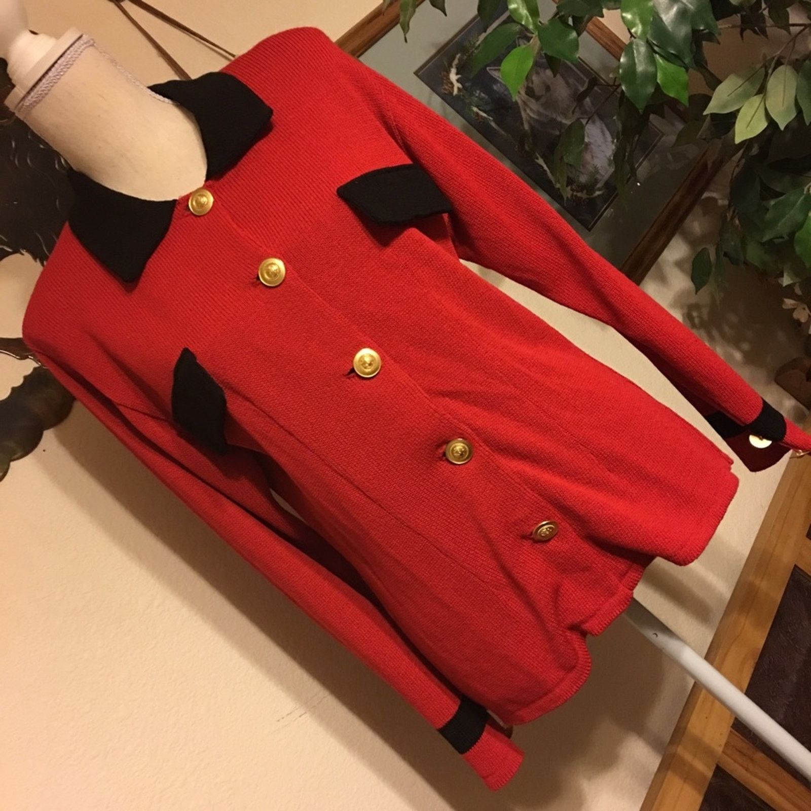 Vintage Vintage 80s Tally Ho button front sweater jacket Size M / US 6-8 / IT 42-44 - 2 Thumbnail