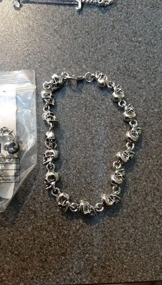 Japanese Brand × Vintage Vintage Gothic Skull Head Bracelets Size ONE SIZE - 4 Thumbnail