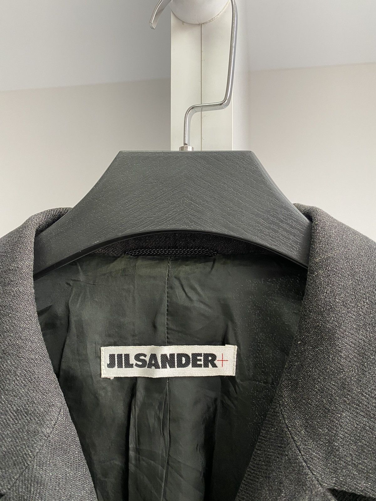 Designer × Jil Sander × Vintage Vintage Jil Sander Women’s Luxury Designer Grey Blazer Size L / US 10 / IT 46 - 7 Thumbnail