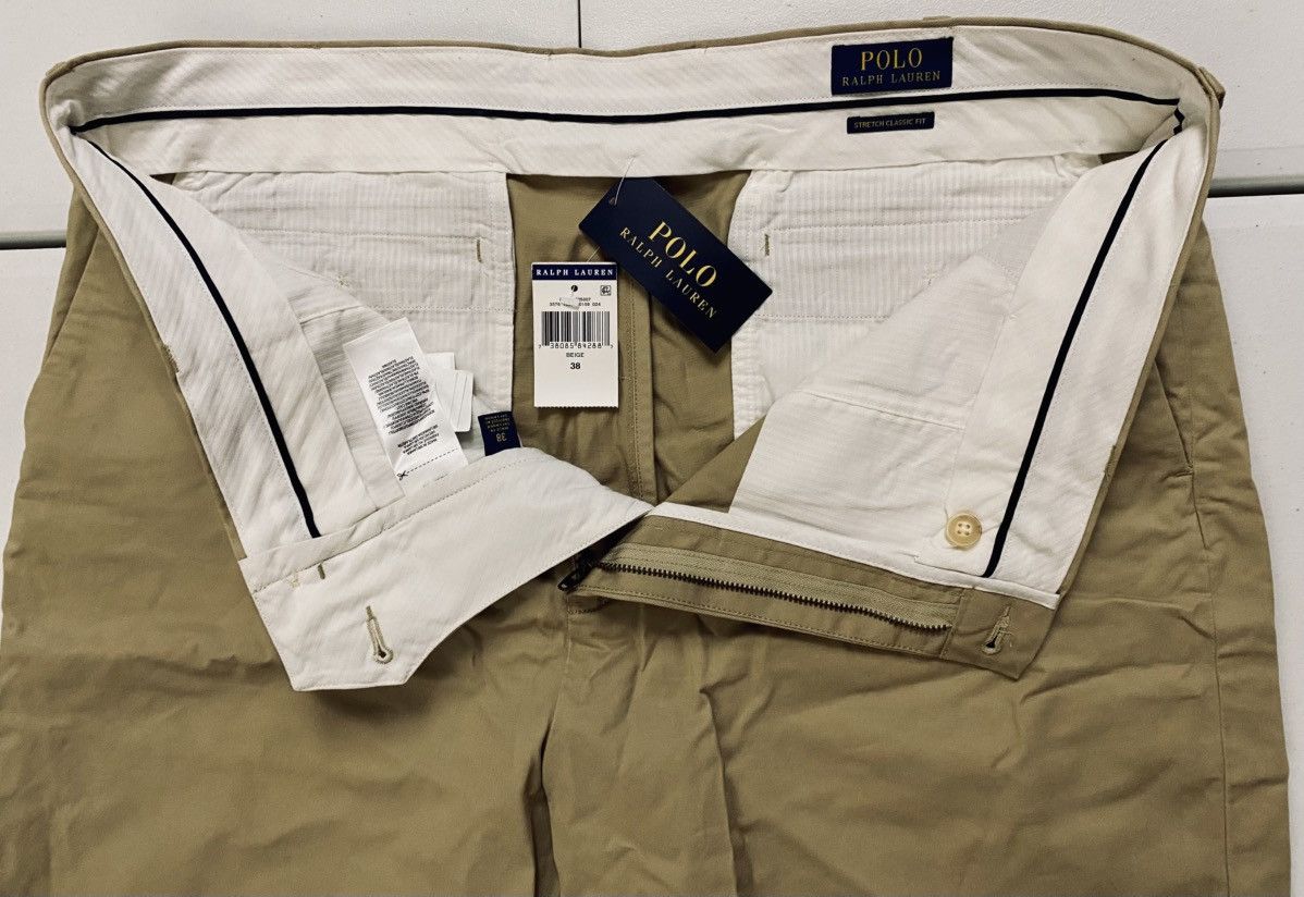 Polo Ralph Lauren PRL Luxury Beige Stretch Classic Fit 9” Chino Shorts 38 NWT Size US 38 / EU 54 - 6 Thumbnail