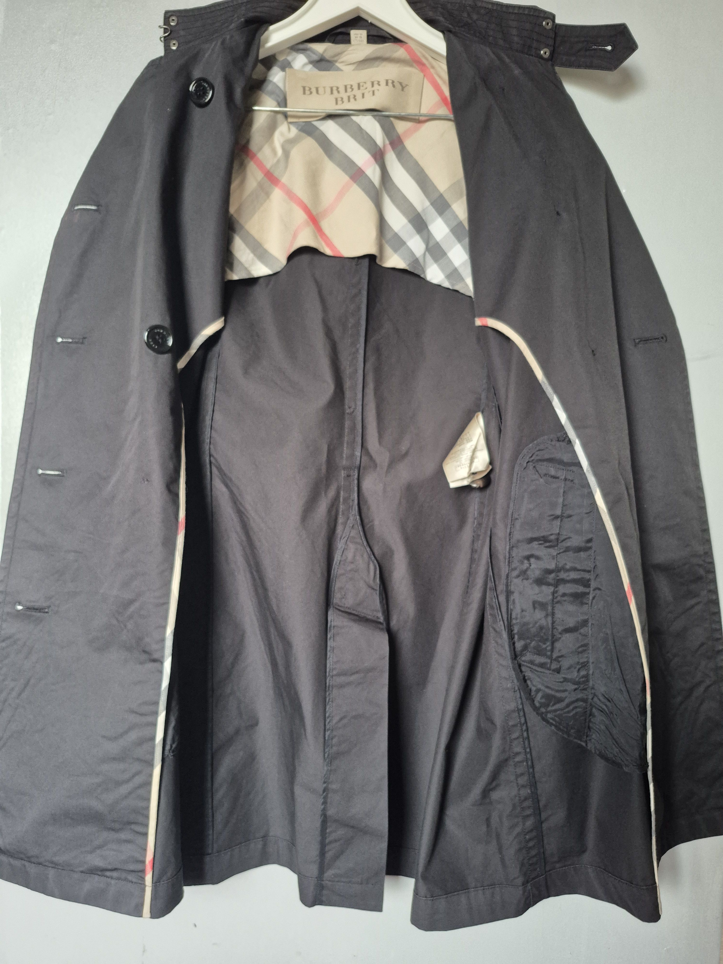 Burberry Women’s Burberry Brit Trench Coat Black Size UK 8 USA 6 Size M / US 6-8 / IT 42-44 - 14 Thumbnail